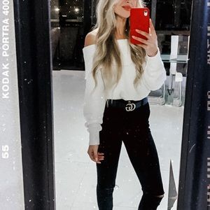 White off the Shoulder Shirt